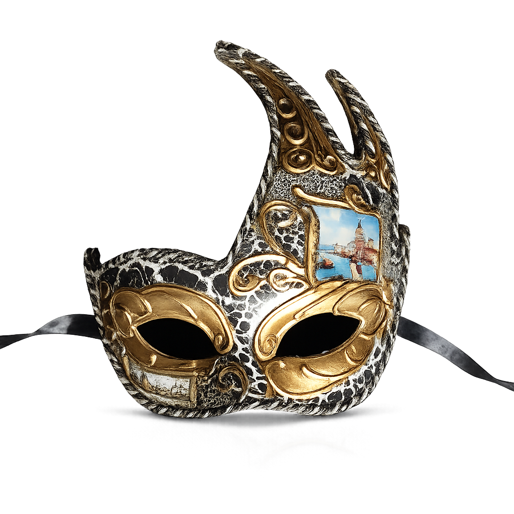 Venetiansk barokkmaske med motiv