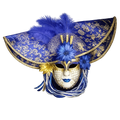Maske med bred hattform