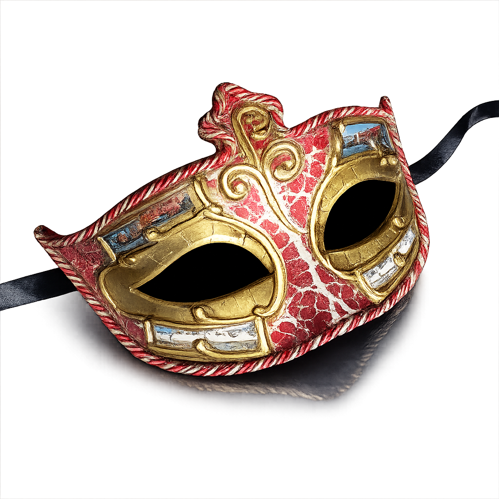 Venetiansk barokkmaske med motiv