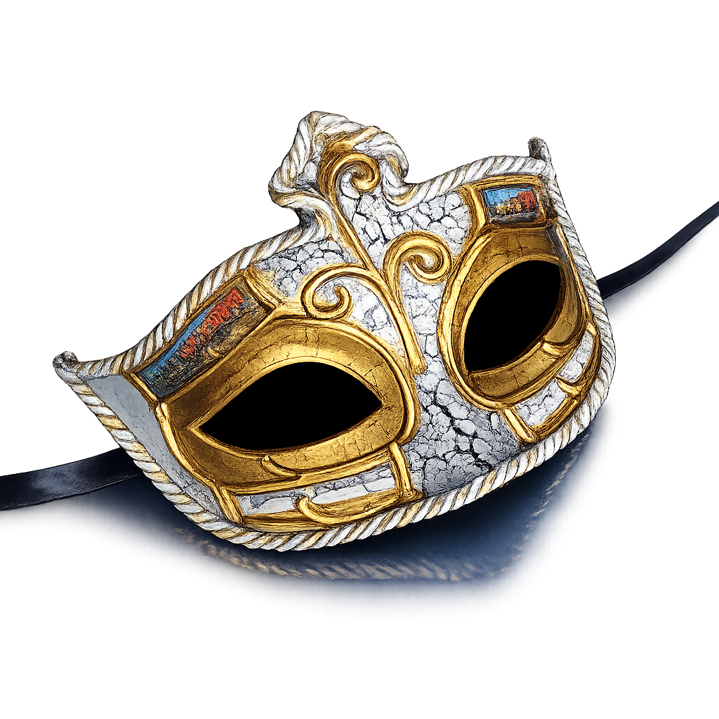 Venetiansk barokkmaske med motiv